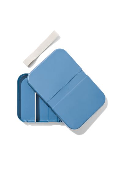 lunch box XL plate avec élastique bleu - 80650087 - HEMA