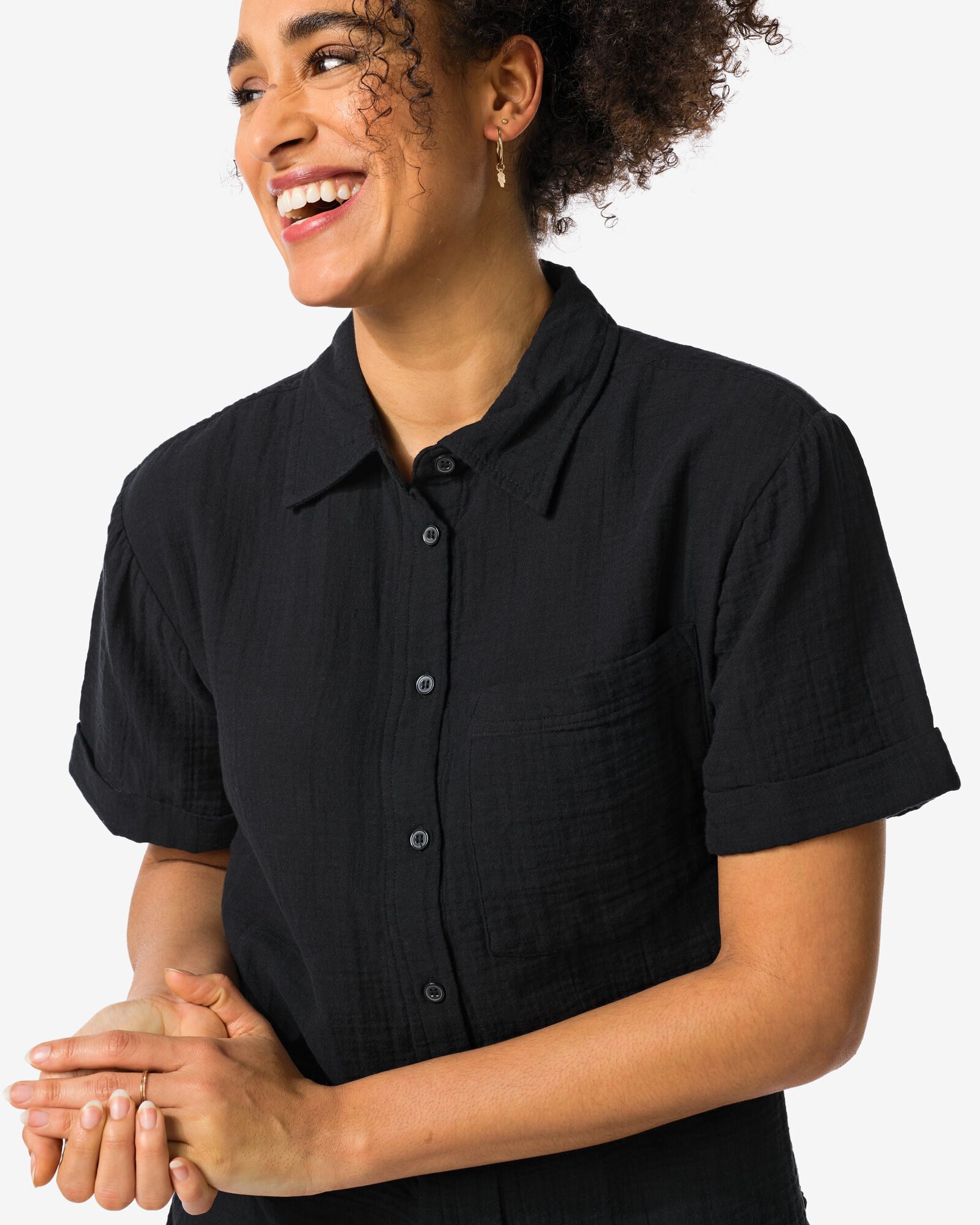 Damen-Bluse Kai schwarz schwarz - 36356170BLACK - HEMA