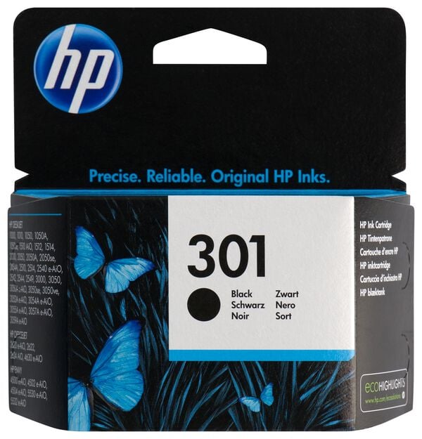 cartridge HP 301 zwart - 38300100 - HEMA