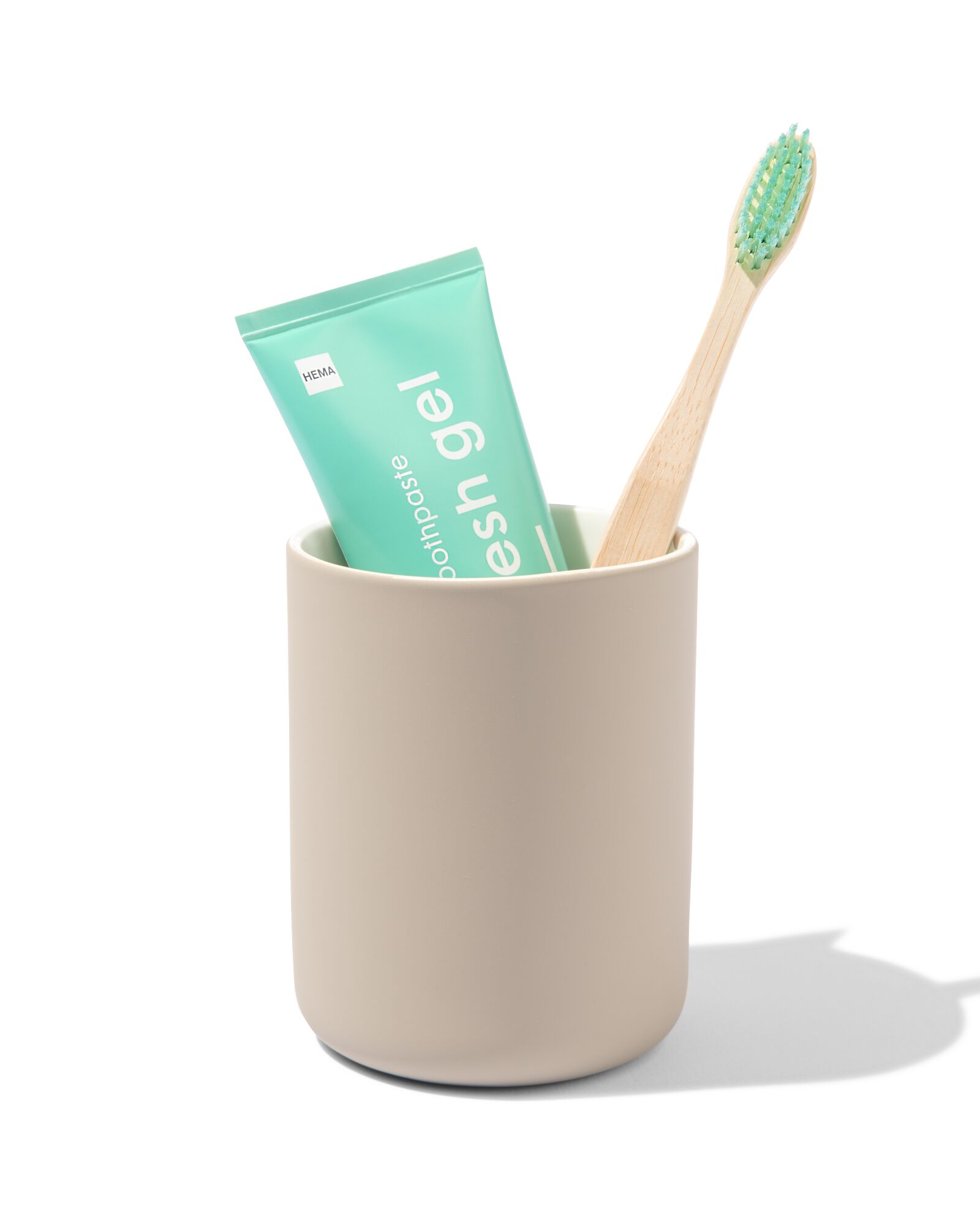 porte-brosses &agrave; dents mat c&eacute;ramique sable &Oslash;8x10 - 80330115 - HEMA