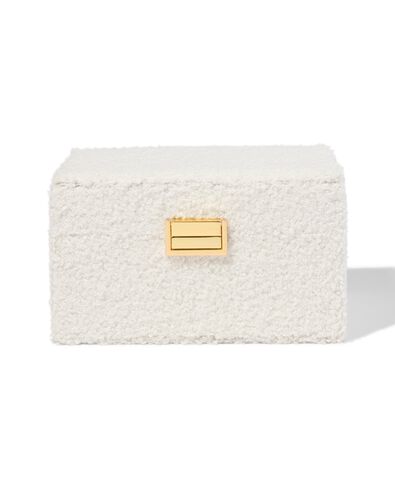 boîte à bijoux teddy blanc 17.5x12.5x10 - 61110299 - HEMA