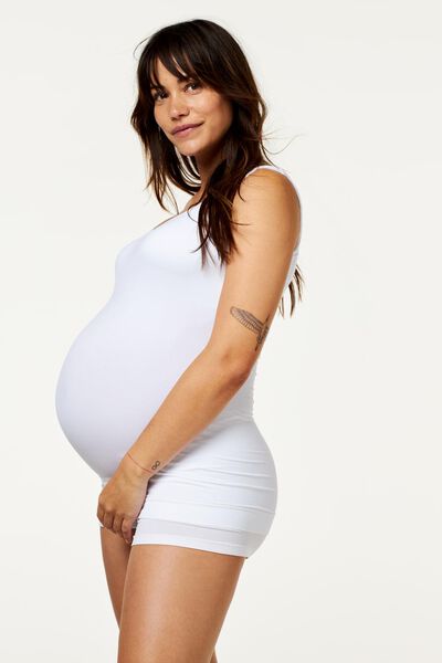zwangerschapshemd wit M - 21500232 - HEMA