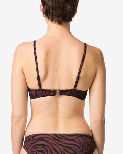 damesbikinitop Evanne zebra chocoladebruin chocoladebruin - 22360580CHOCOLATEBROWN - HEMA