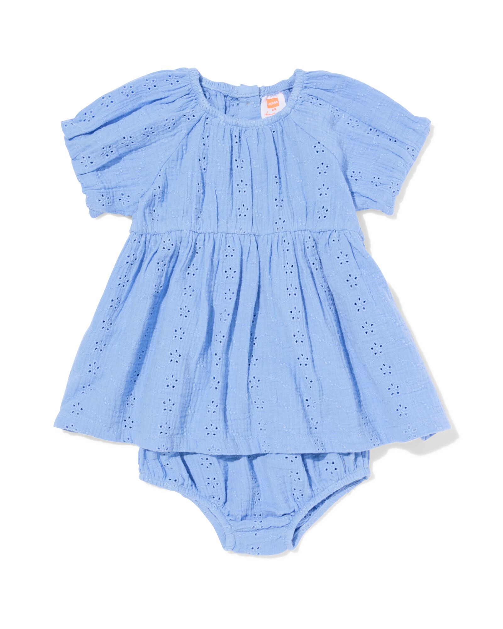 ensemble v&ecirc;tements b&eacute;b&eacute; broderie bleu bleu - 33003180BLUE - HEMA