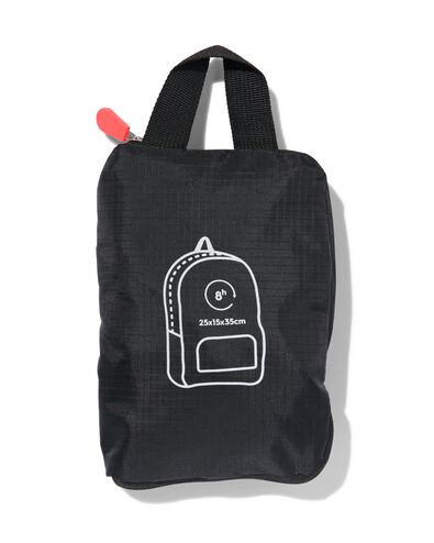 Rucksack, faltbar, 25 x 15 x 35 cm, schwarz - 18640056 - HEMA