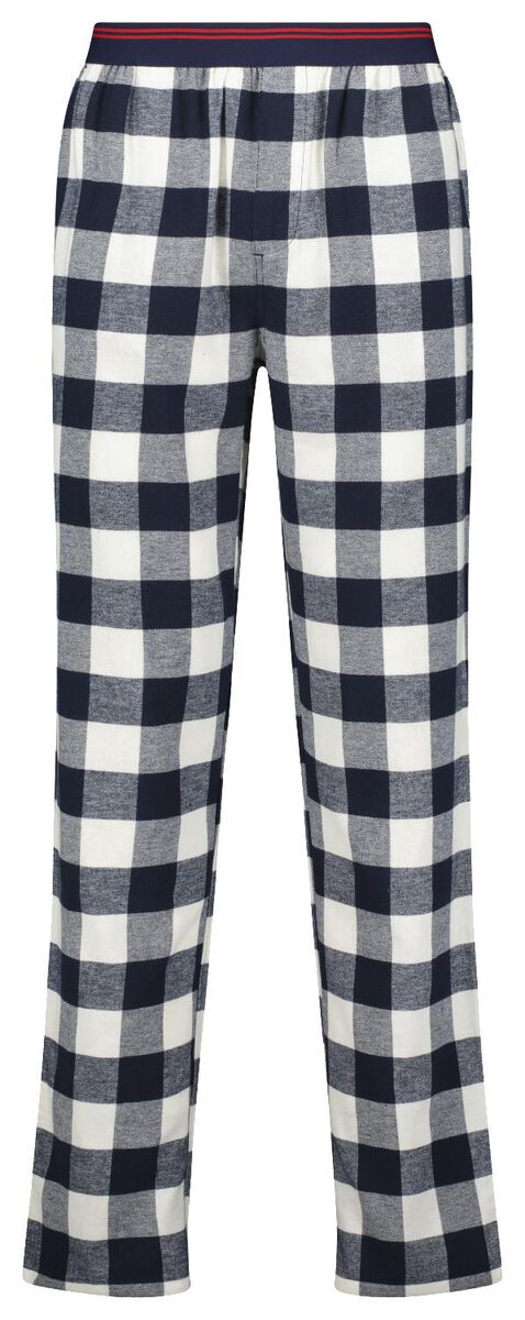 galerij Uitdrukkelijk wenselijk heren pyjamabroek flanel ruiten donkerblauw - HEMA