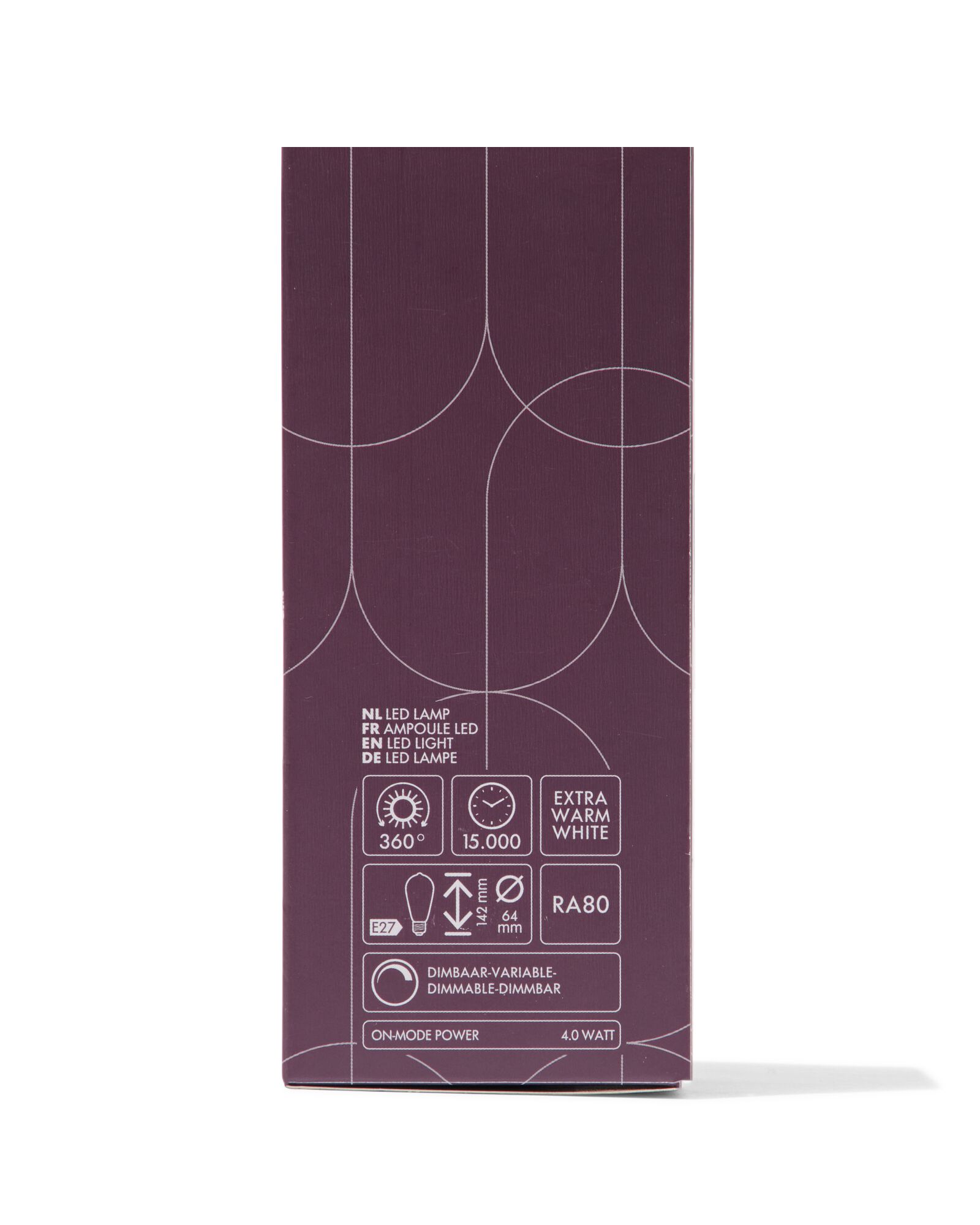 ampoule led edison dor&eacute;e E27 4W 320lm - 20070071 - HEMA