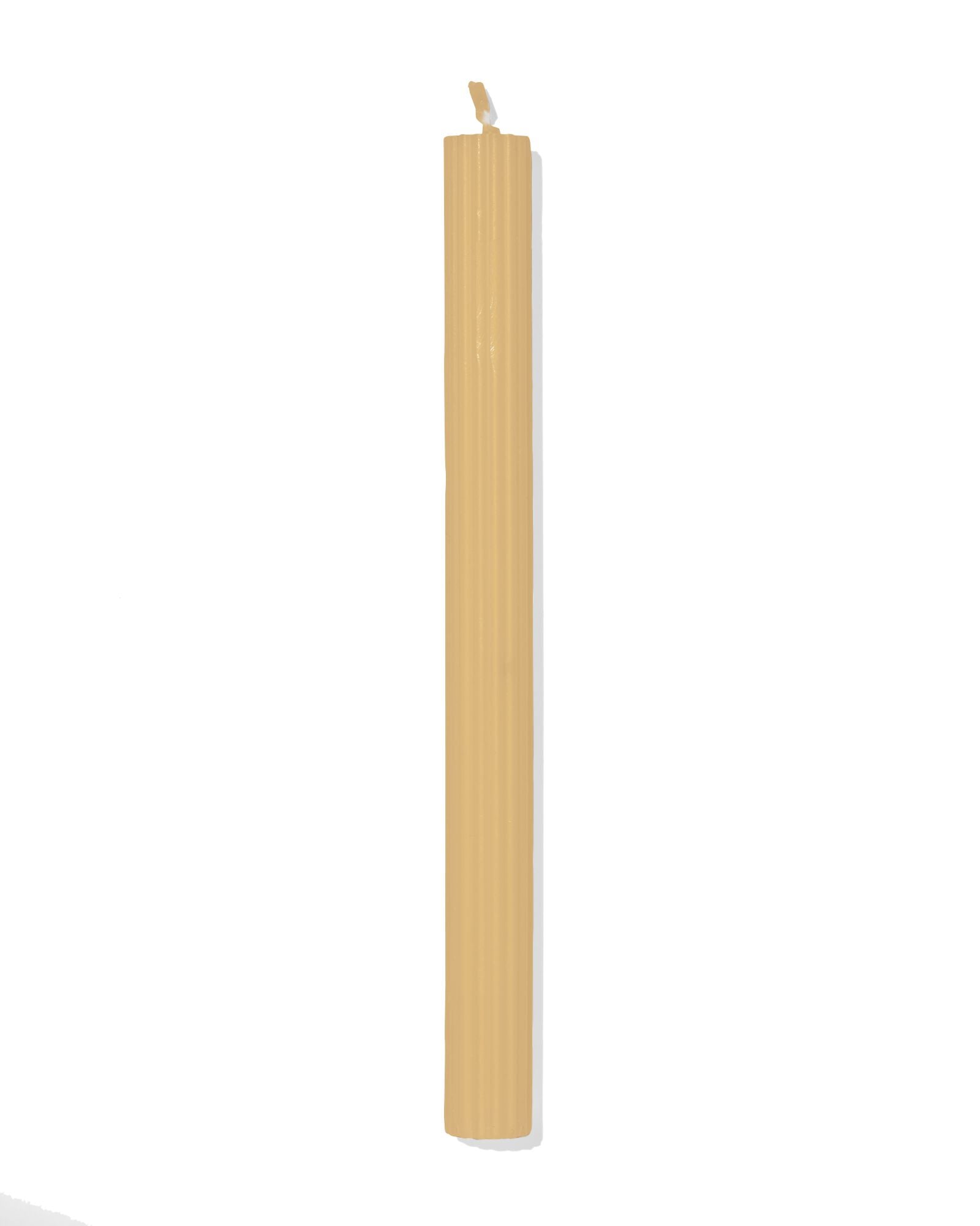bougie longue ⌀2,2x24cm nervur&eacute;e jaune clair - 13504212 - HEMA