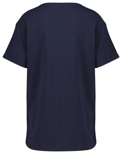 dames t-shirt blauw - 1000023922 - HEMA