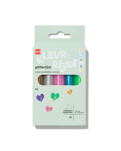 5&nbsp;tubes de colle &agrave; paillettes - 15900105 - HEMA