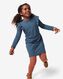 Kinder-Kleid mit Stickerei blau 110/116 - 30872652 - HEMA