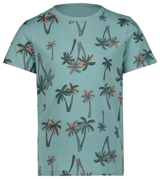 HEMA Kinder T-shirt Palmbomen Zeeblauw (zeeblauw)