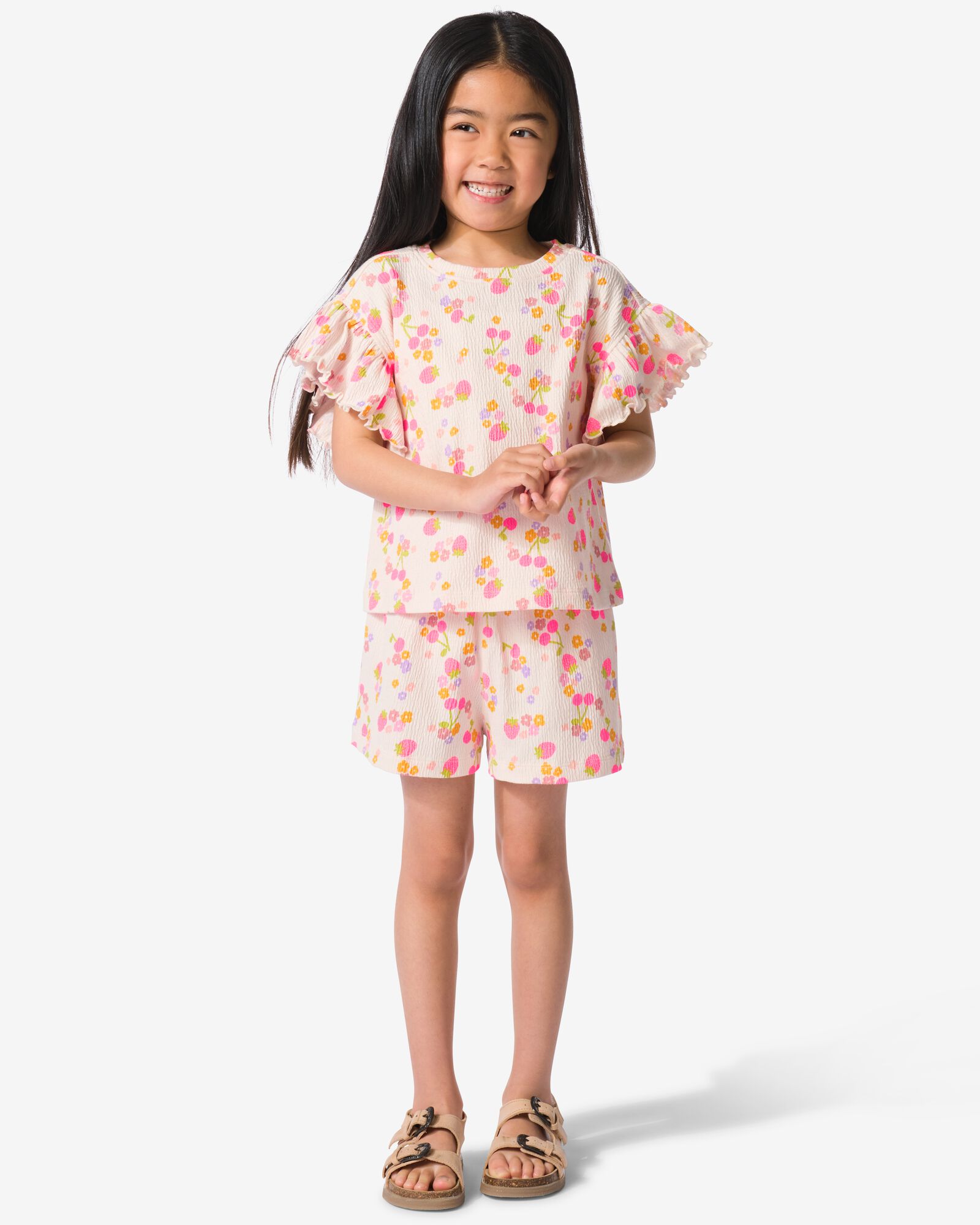 ensemble enfant jersey cerises &eacute;cru &eacute;cru - 30849506ECRU - HEMA