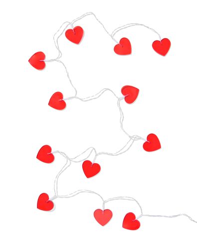 guirlande lumineuse 2 m avec 12 petits c&oelig;urs pour usage int&eacute;rieur - 60800213 - HEMA