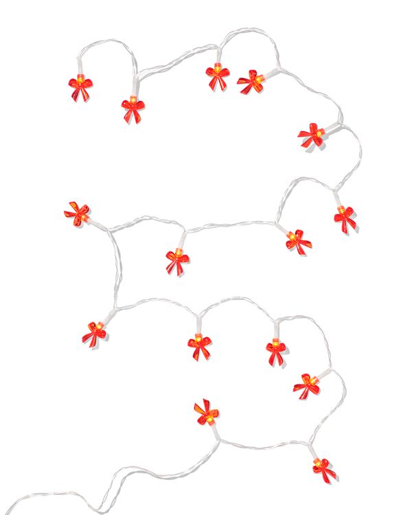 Lichterkette, 1,8 m, mit 15 LED-L&auml;mpchen, Schleifen, f&uuml;r den Innenbereich - 25500153 - HEMA