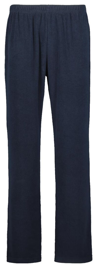 pantalon de pyjama en tissu éponge bleu foncé XL - 23605544 - HEMA