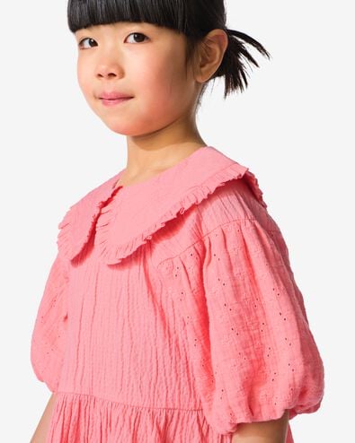 Kinderkleid, Jersey, bestickt rosa rosa - 30847308PINK - HEMA