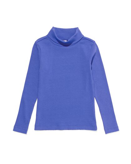 t-shirt enfant avec col bleu bleu - 30806130BLUE - HEMA