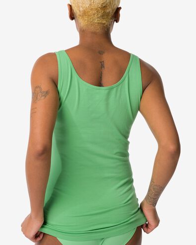 débardeur femme stretch coton vert XS - 19690493 - HEMA