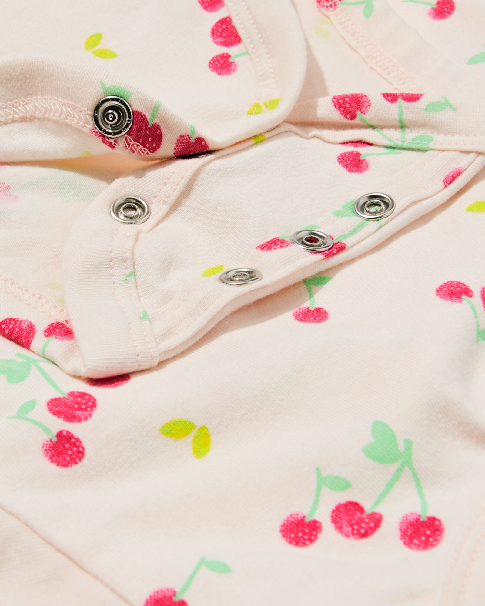 Mitwachsender Newborn-Wickelstrampler mit Kirschen ecru ecru - 33447420ECRU - HEMA