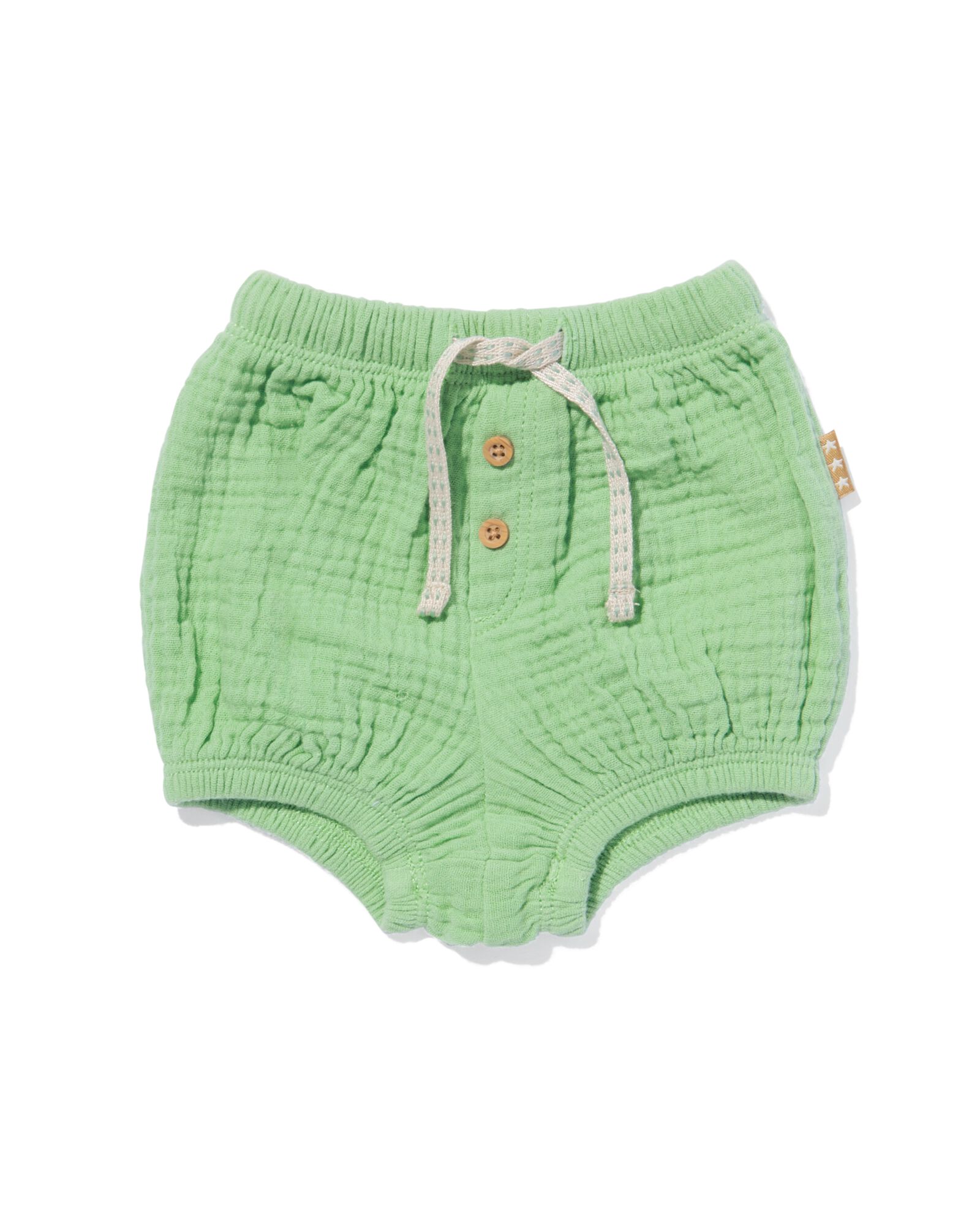 newborn pofbroekje mousseline strepen groen - 33499210GREEN - HEMA