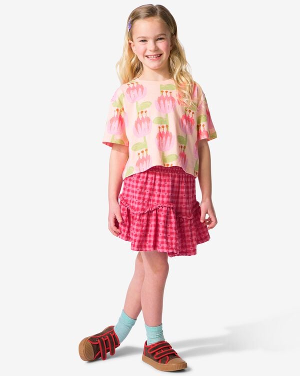 kinderrok geborduurd roze roze - 30844838PINK - HEMA