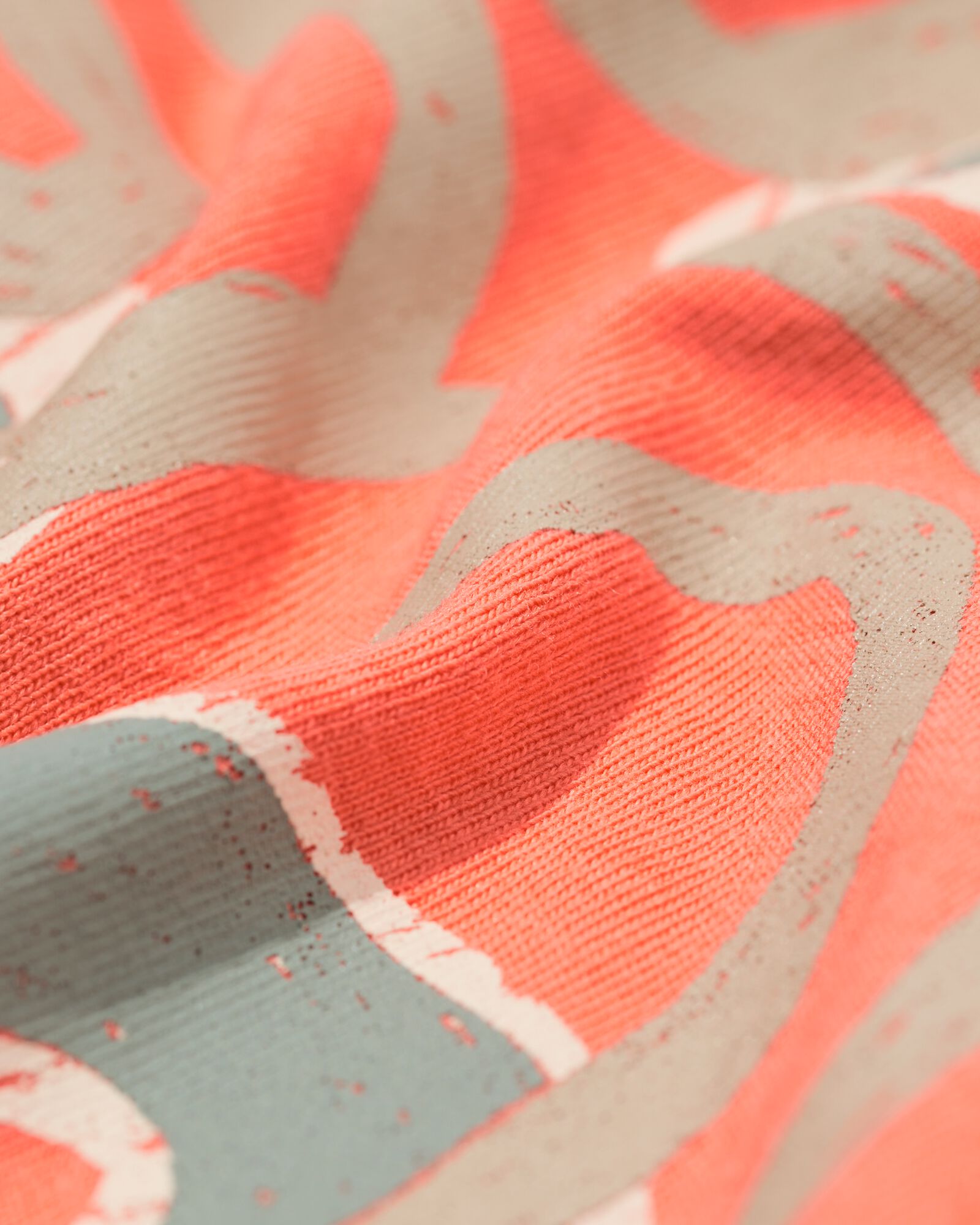 kinder T-shirt print - 2 stuks koraal koraal - 30717005CORAL - HEMA