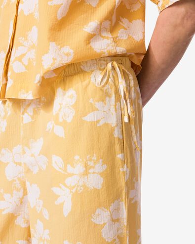 damesbroek Taylor wide fit seersucker bloemen perzik perzik - 36204640PEACH - HEMA