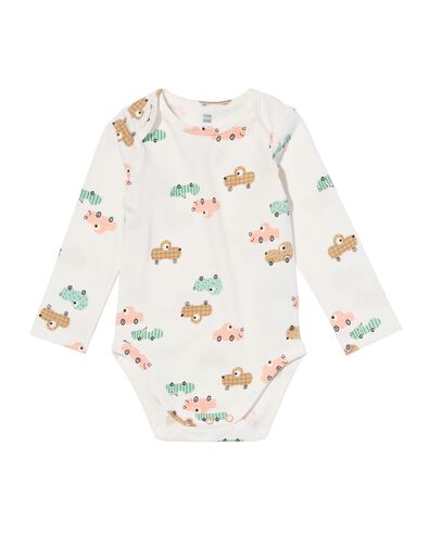 body coton bio extensible gaufr&eacute; avec voitures blanc cass&eacute; - 33311530OFFWHITE - HEMA