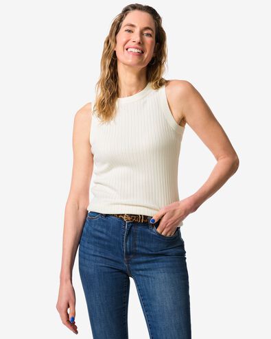 d&eacute;bardeur femme Frida c&ocirc;tel&eacute; blanc blanc - 36304350WHITE - HEMA