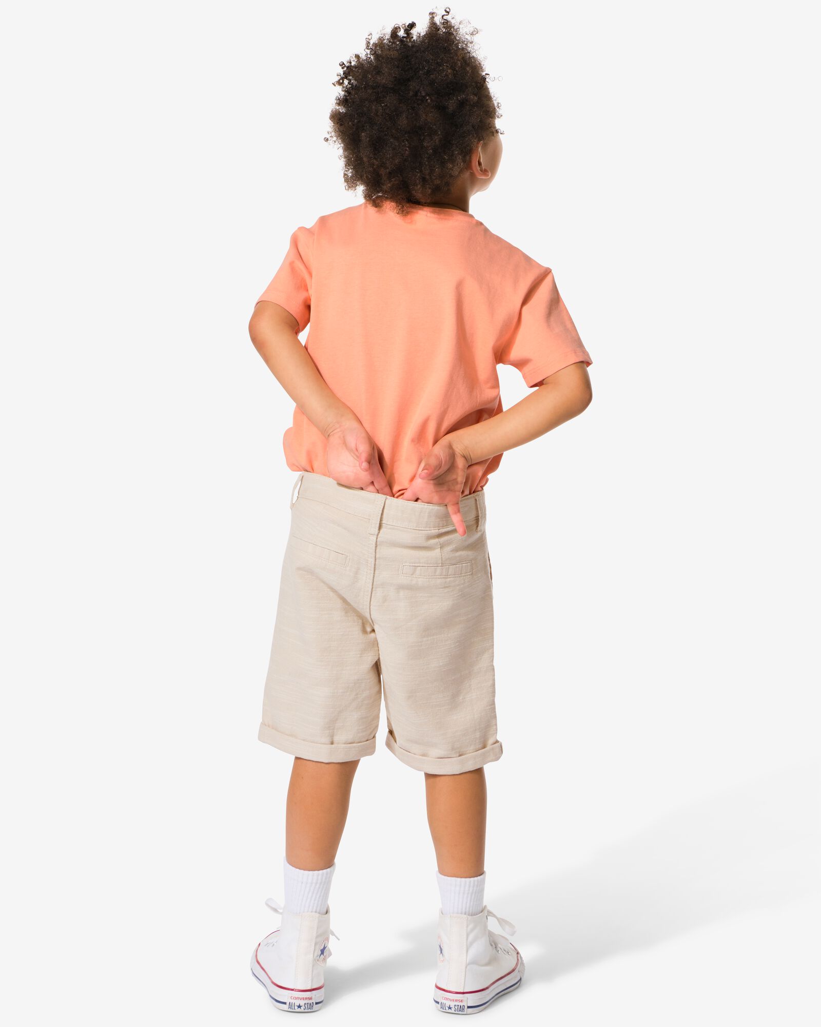 kinder korte broek beige beige - 30793902BEIGE - HEMA