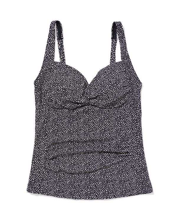 Damen-Tankini-Oberteil Demy, figurfreundliche Passform, gepunktet schwarz/wei&szlig; schwarz/wei&szlig; - 22360560BLACKWHITE - HEMA
