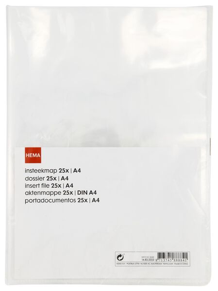 insteekmap A4 - 25 stuks - HEMA
