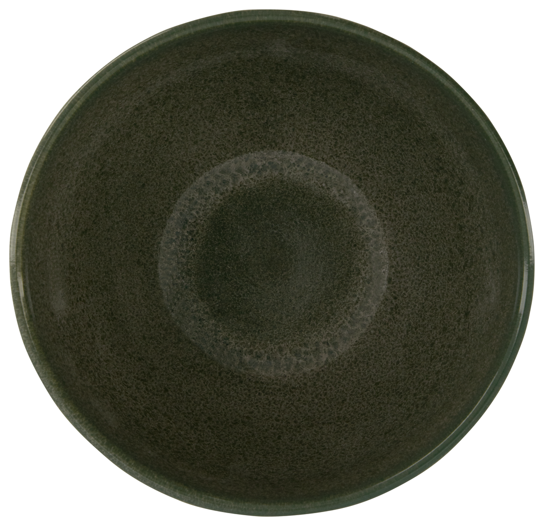 Schale Porto, reaktive Glasur, olivgrün, 14 cm - 9602379 - HEMA