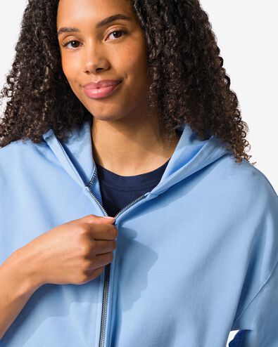 gilet tissu sweat femme bleu clair bleu clair - 36000401LIGHTBLUE - HEMA
