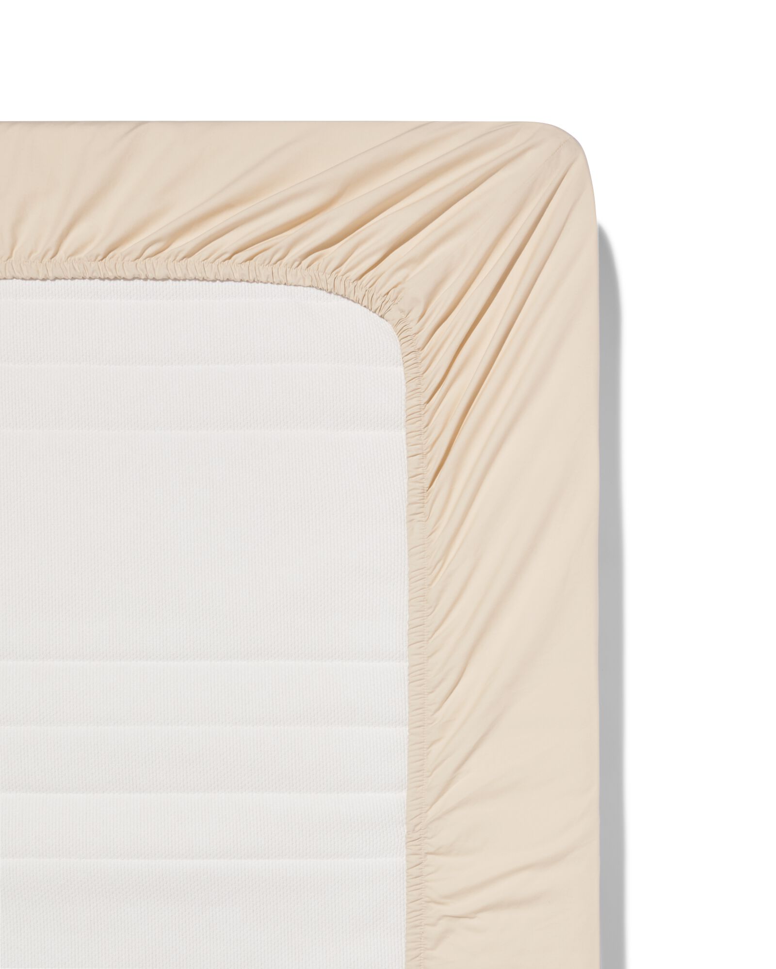 drap-housse 160x200cm percale de coton gr&egrave;ge - 5190232 - HEMA