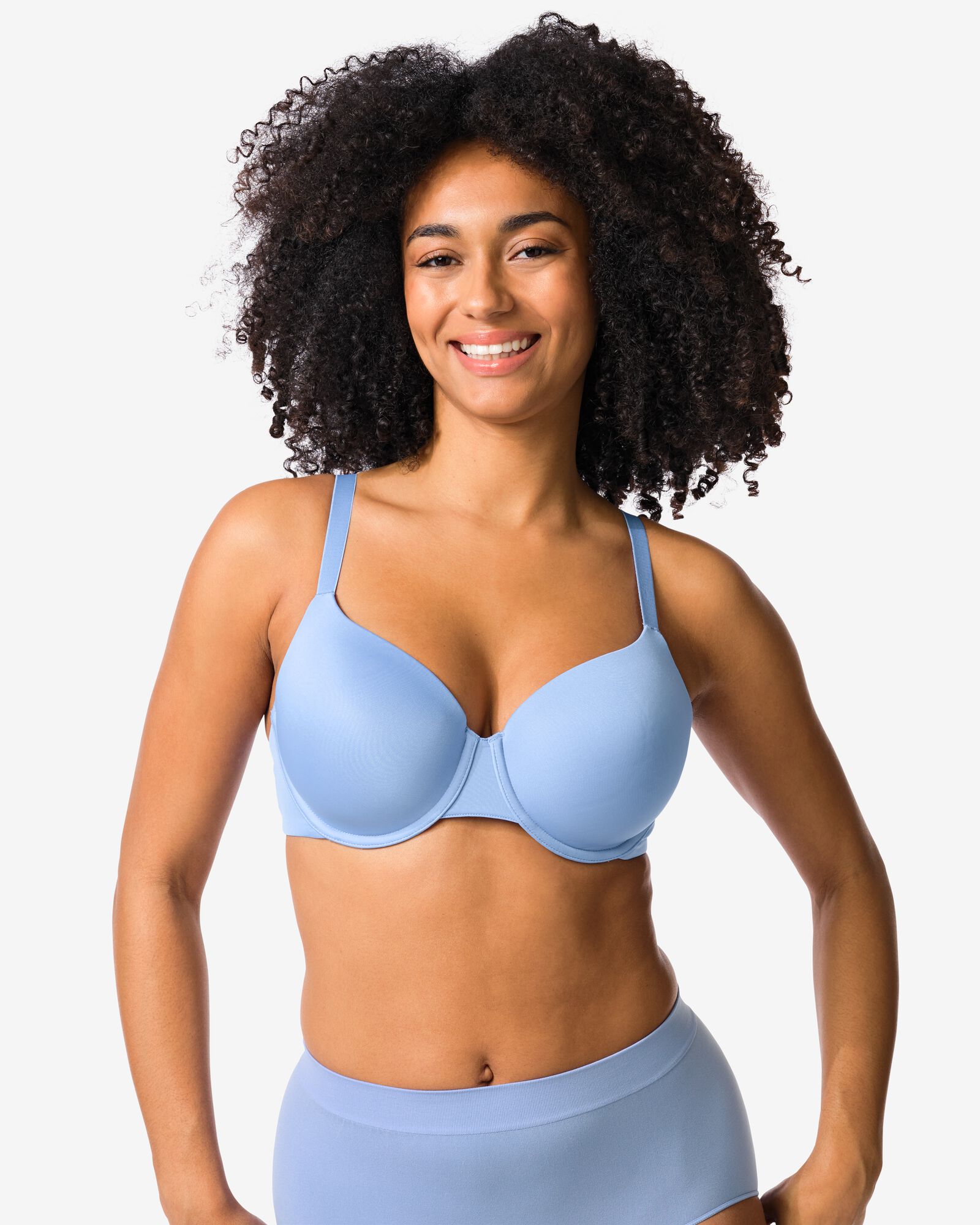 voorgevormde bh met beugel blauw blauw - 21805830BLUE - HEMA