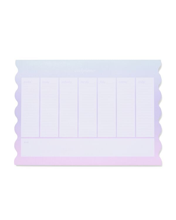 semainier 29,7x21 cm vagues - 14102210 - HEMA