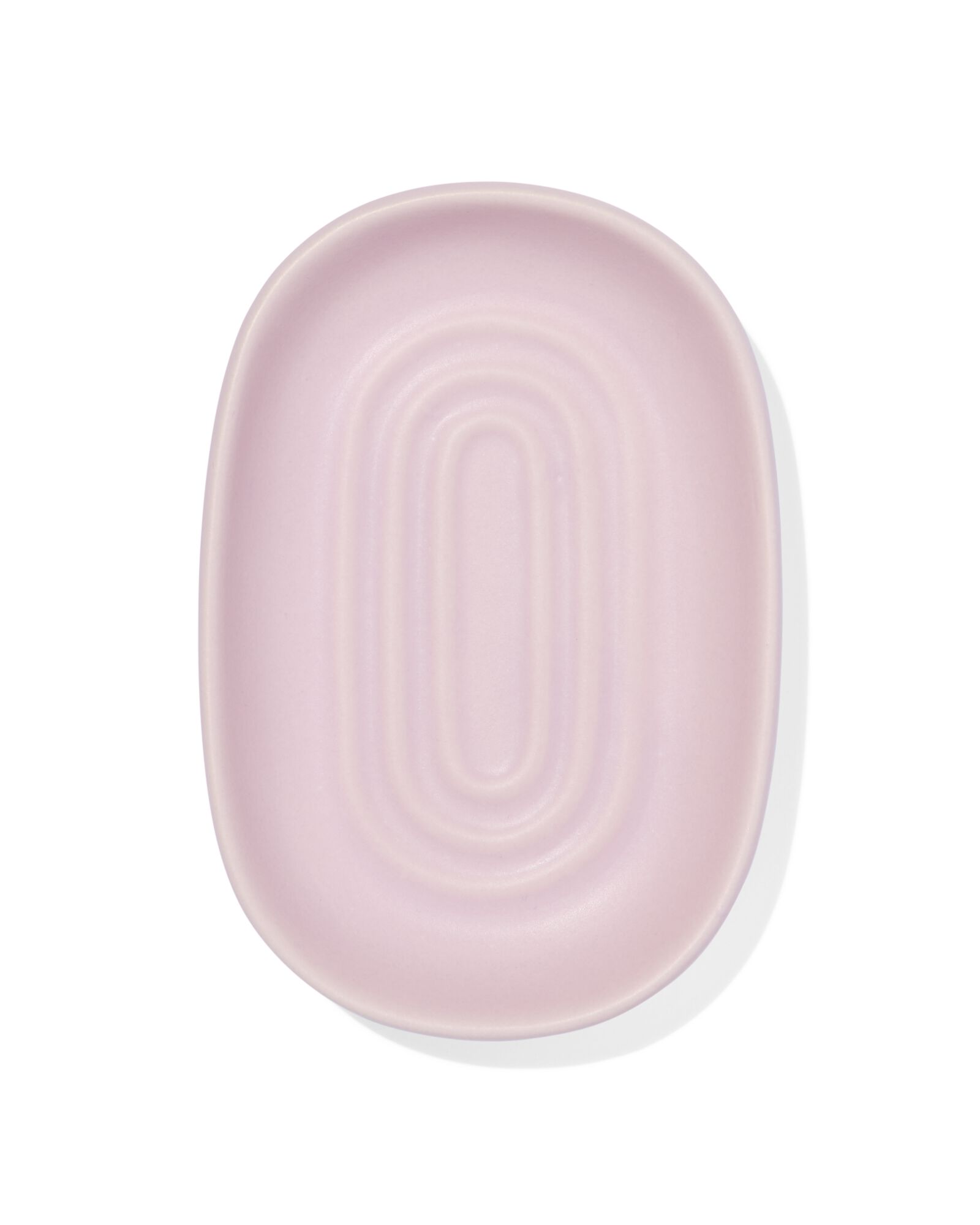 porte-savon avec nervures mat fa&iuml;ence lilas 13x9 - 80330046 - HEMA