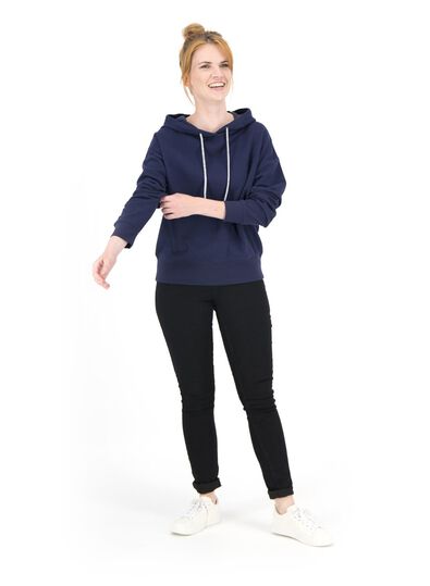 Damen-Kapuzensweatshirt dunkelblau dunkelblau - 1000015416 - HEMA