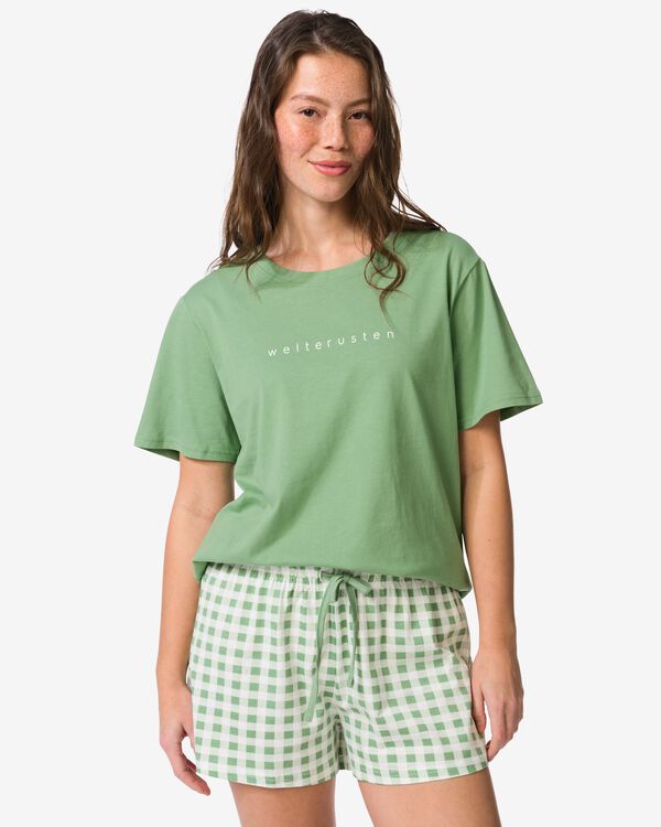 damesshortama jersey ruiten groen groen - 23401560GREEN - HEMA