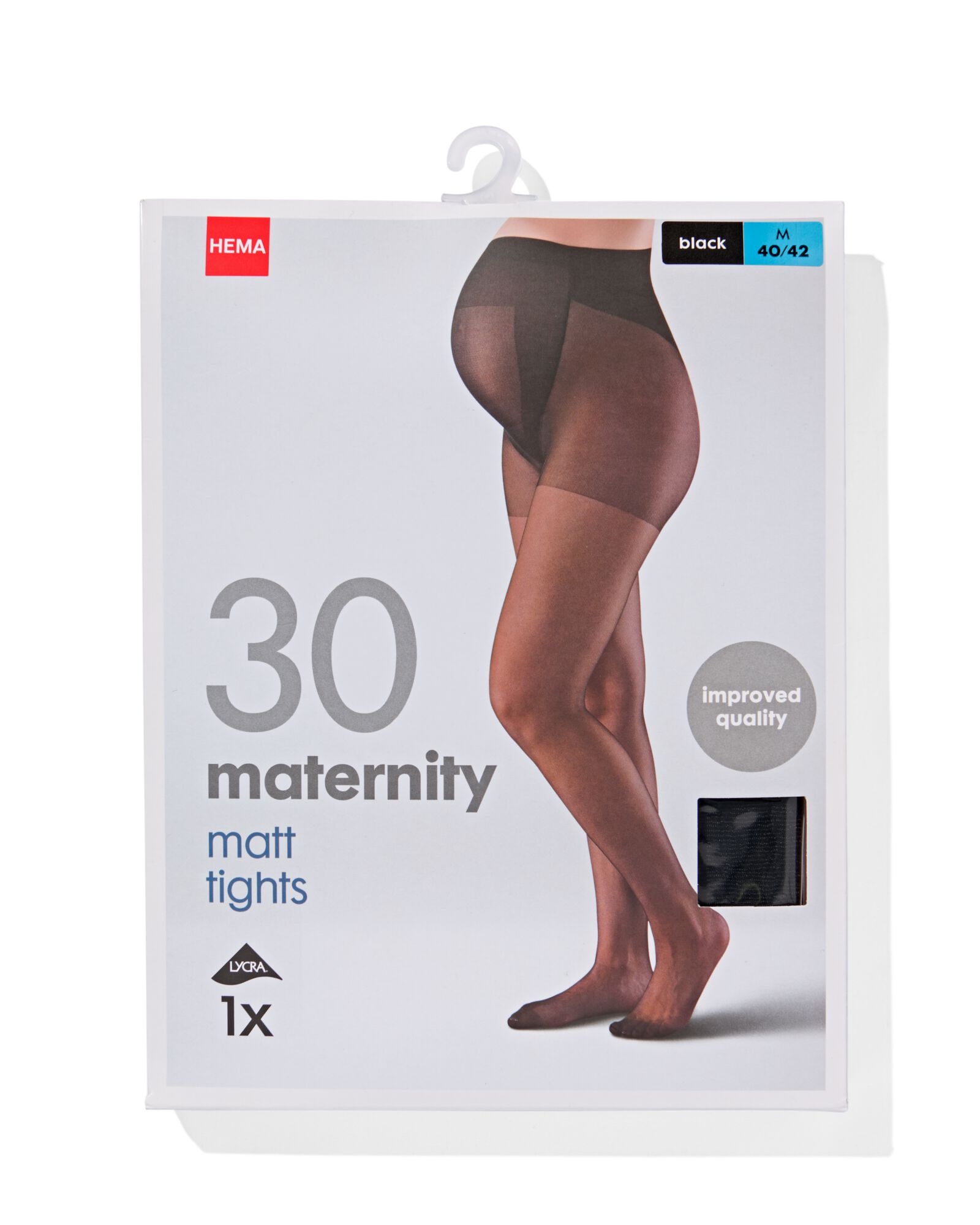 zwangerschapspanty 30denier zwart zwart - 1000028892 - HEMA