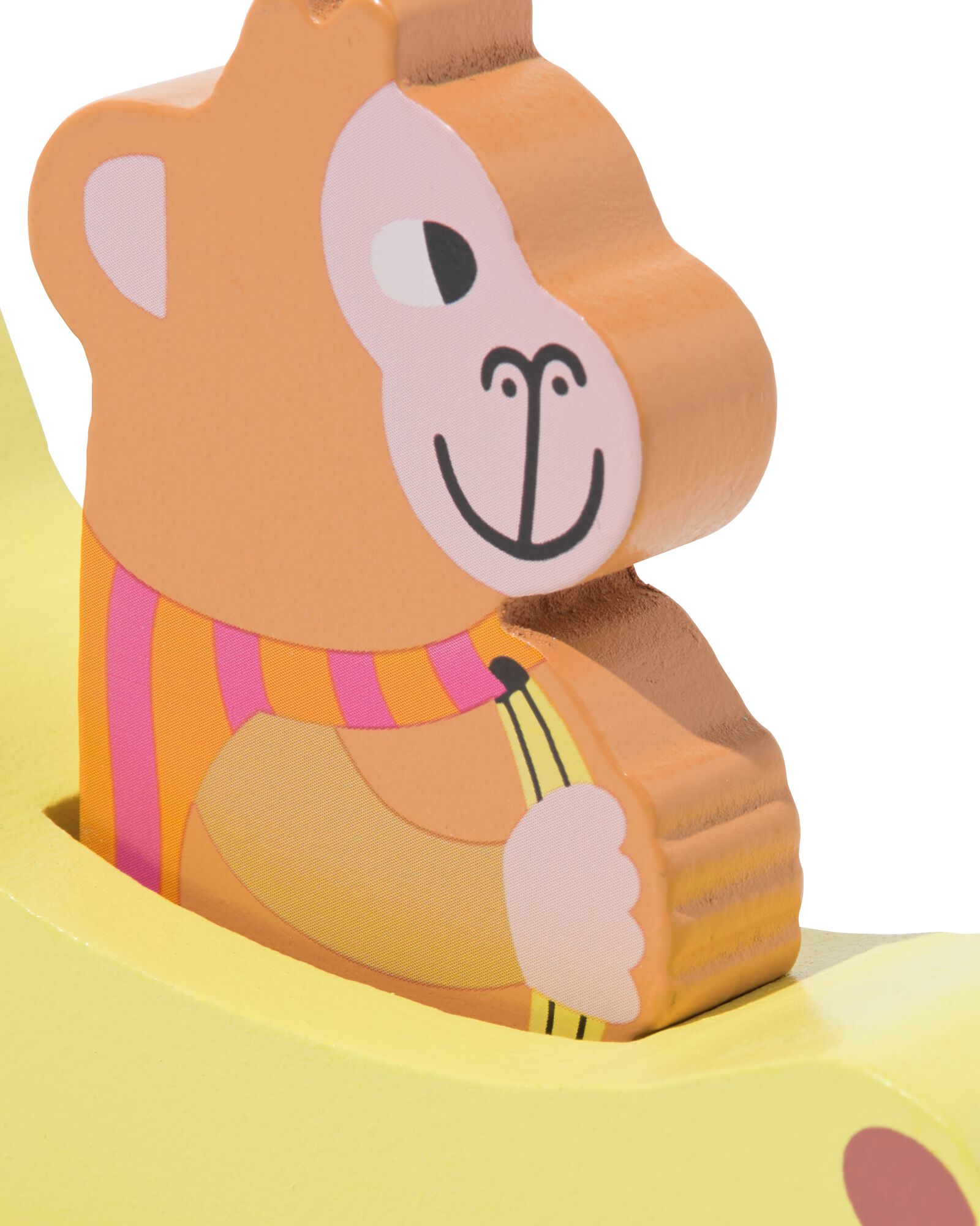 Auto mit Superheld Schnecke, Affe, 11,5 &times; 12 &times; 6,5 cm, Holz - 15100493 - HEMA