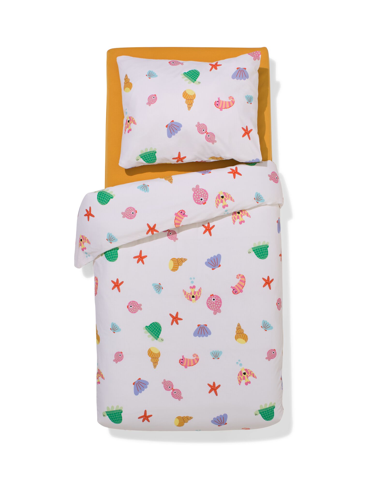housse de couette tout-petits 120x150 coton doux monde marin - 5730231 - HEMA
