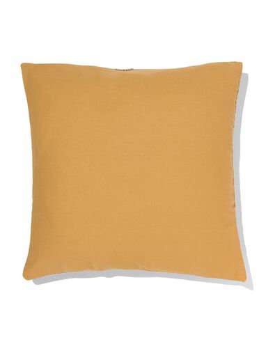 housse de coussin 50x50cm velours fleur beige - 7325168 - HEMA