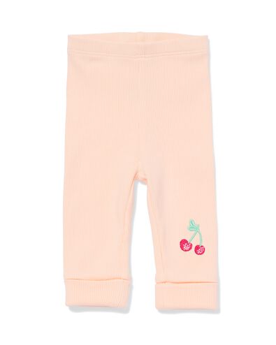 newborn meegroeilegging rib fruit zalmroze - 33444220SALMONPINK - HEMA