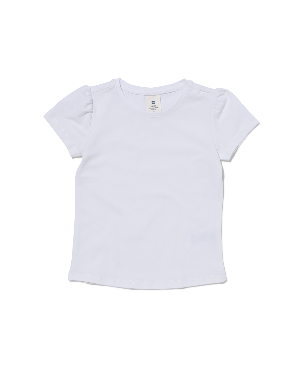 2 t-shirts enfant blanc 158/164 - 30843936 - HEMA