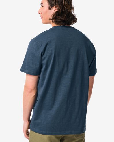 Herren-T-Shirt Jaap aus Slub-Jersey dunkelblau dunkelblau - 2178850DARKBLUE - HEMA