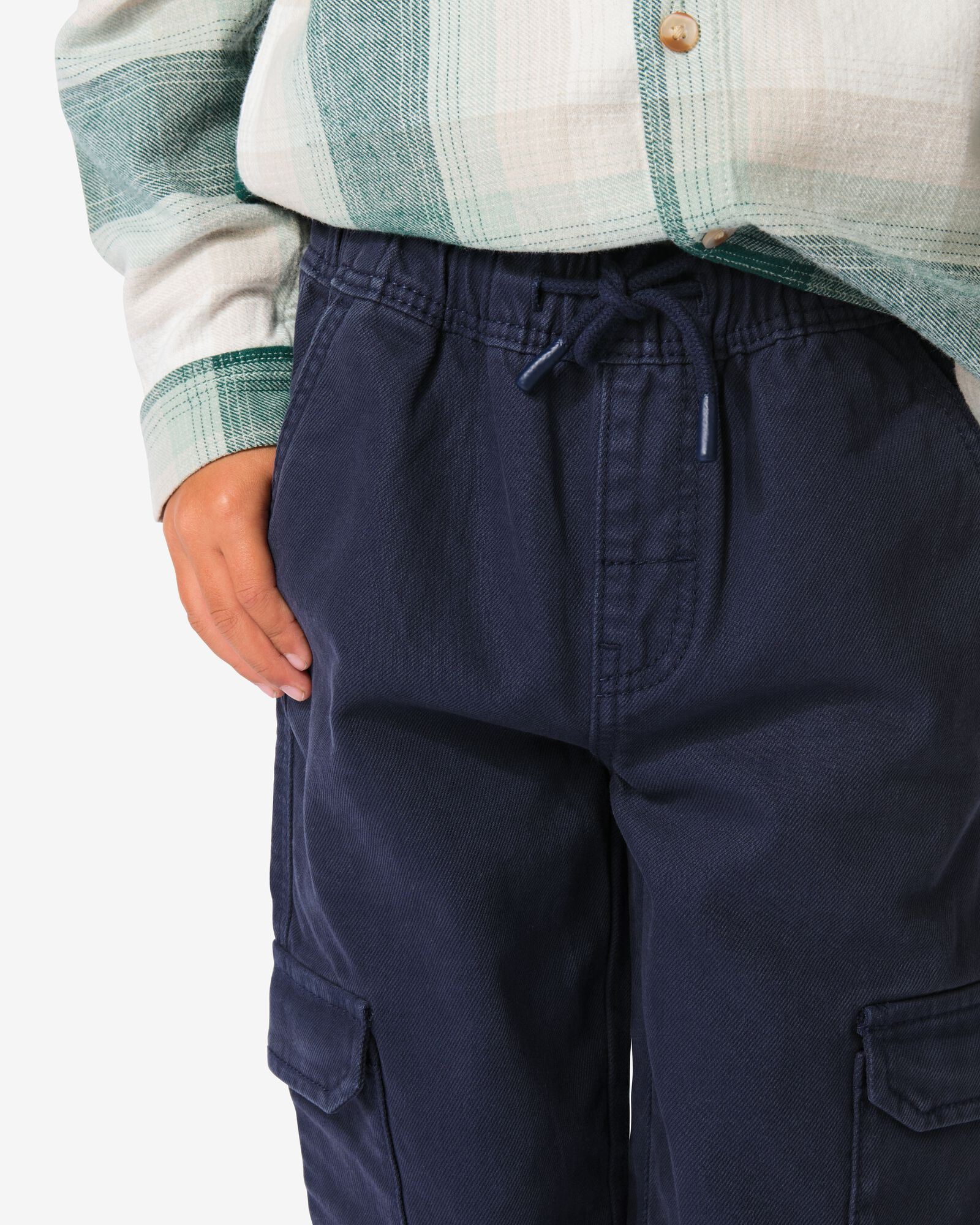 pantalon cargo enfant bleu fonc&eacute; - 30748108DARKBLUE - HEMA