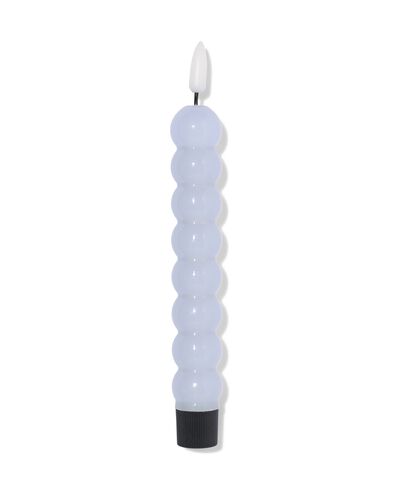 bougie LED de table ⌀2,3 x 209 cm nervur&eacute;e bleu clair - 13550152 - HEMA